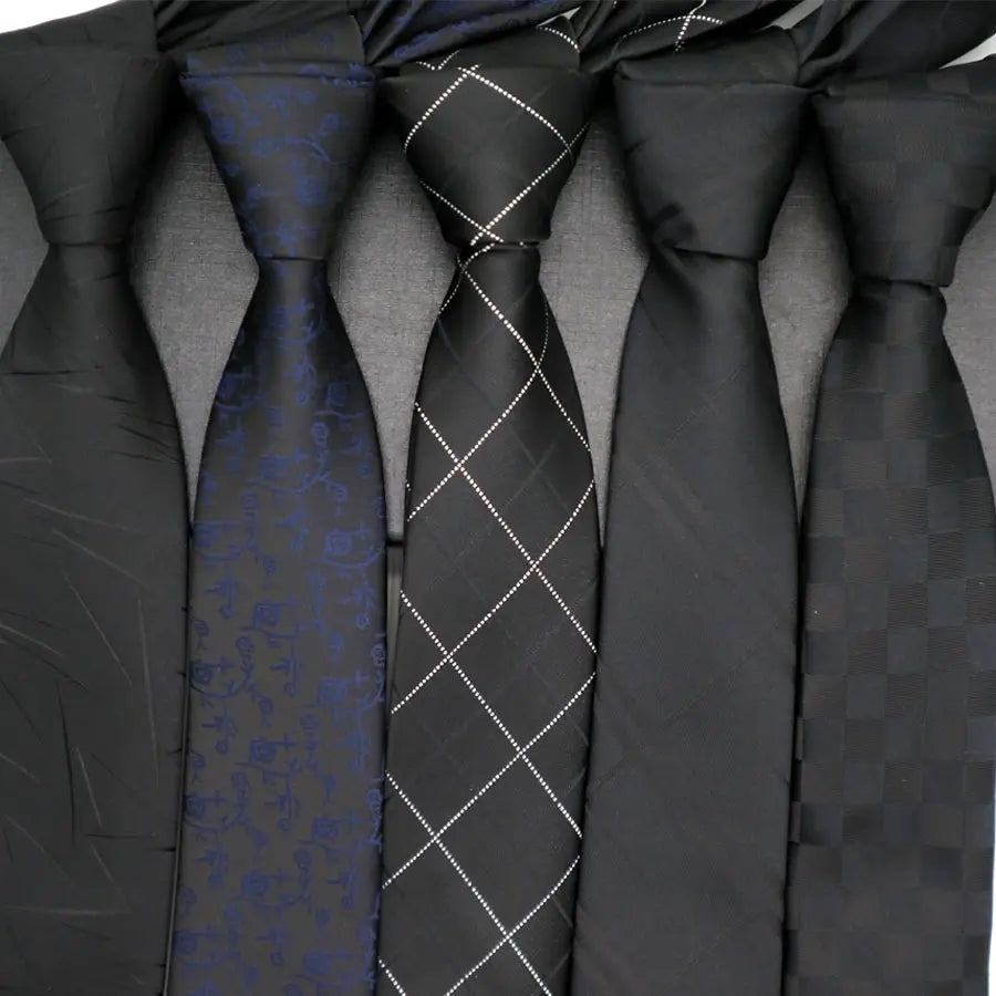 Black Colors Skinny 6CM Men's Necktie