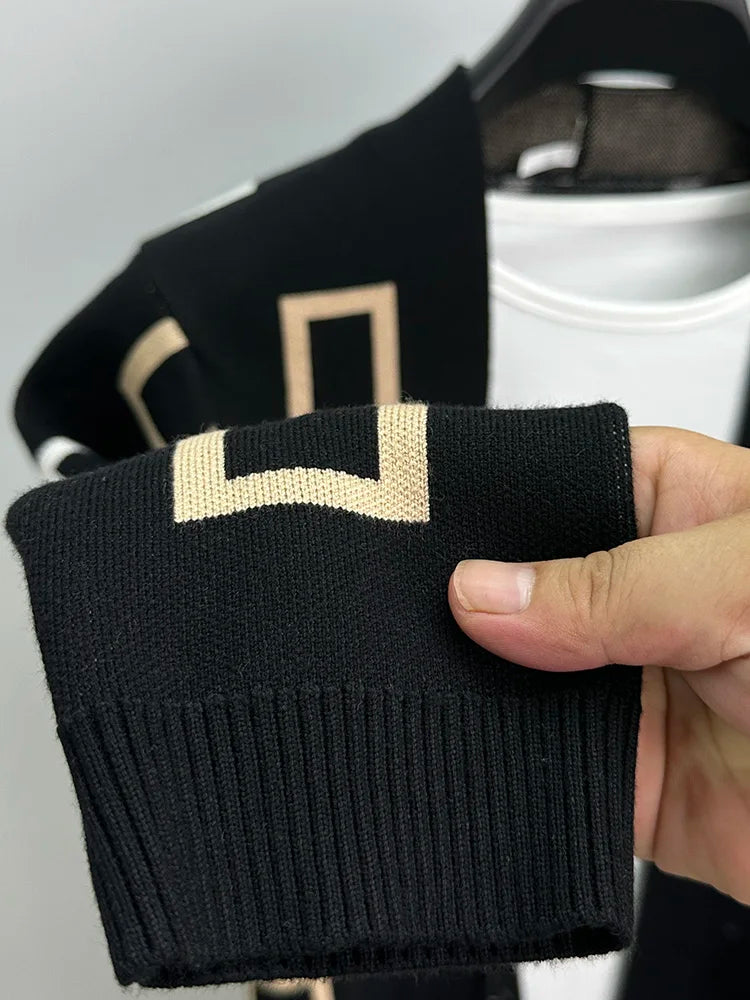 Men's Jacquard Knit Cardigan