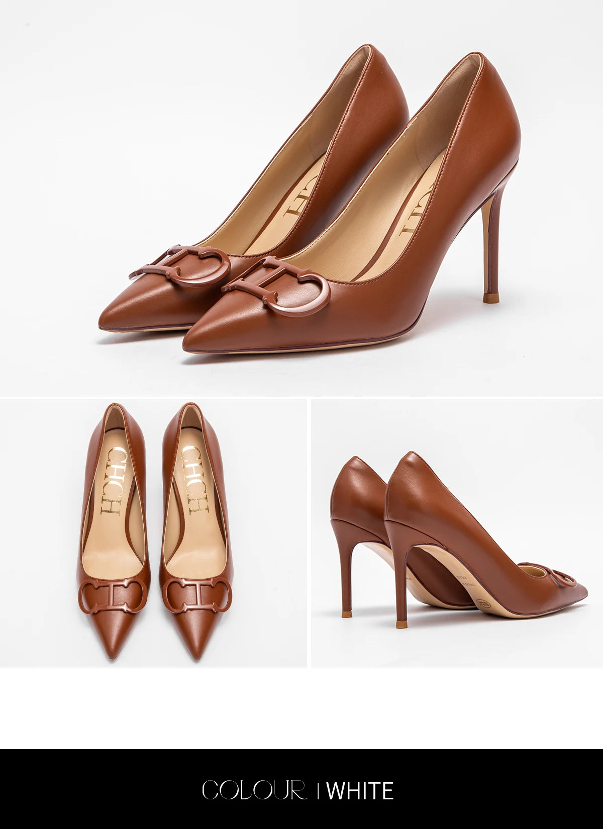 Women's Beige Business Heels