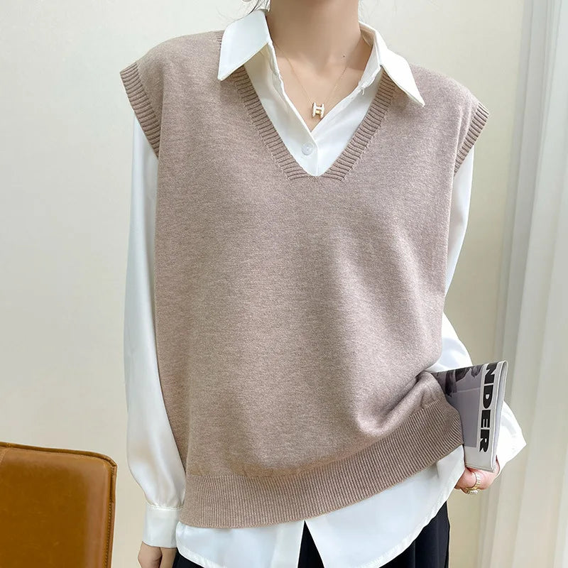 Lightweight Knitted sweater Vest for Women