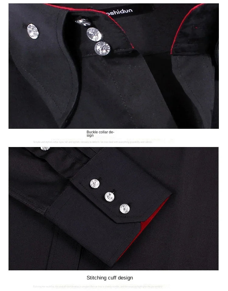 Men’s Slim-Fit Button-Down Dress Shirt