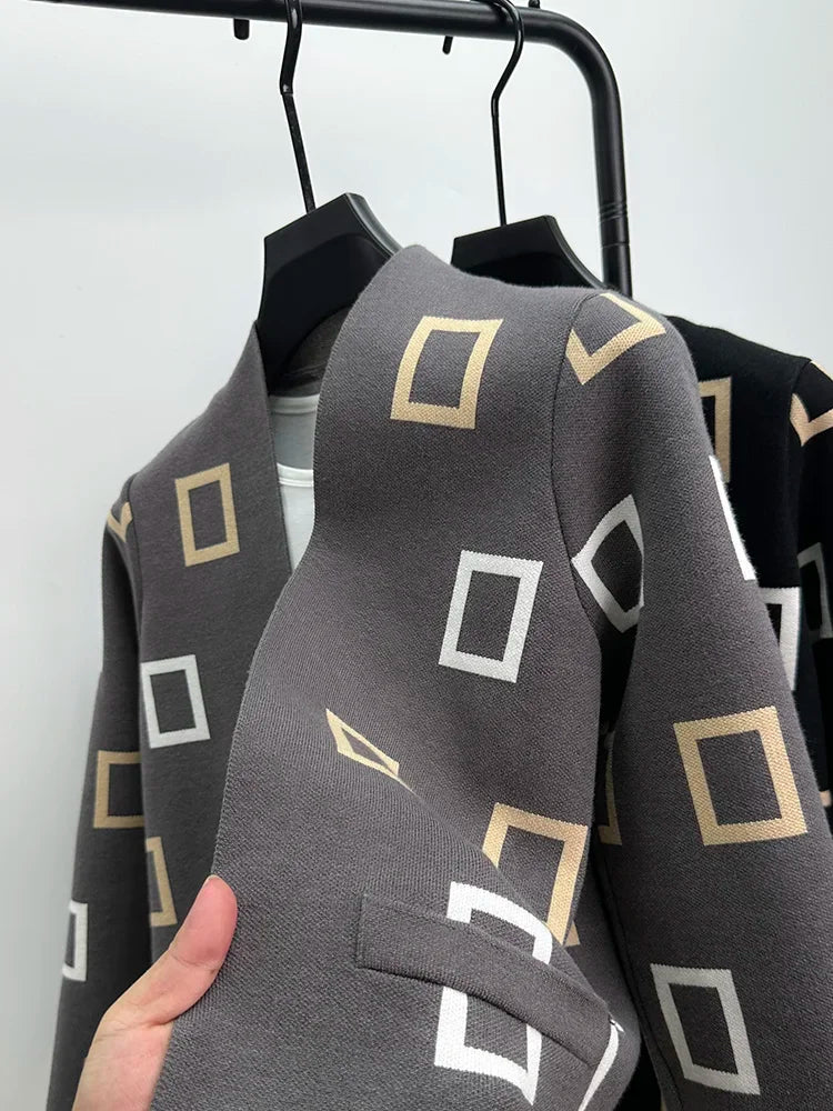 Men's Jacquard Knit Cardigan