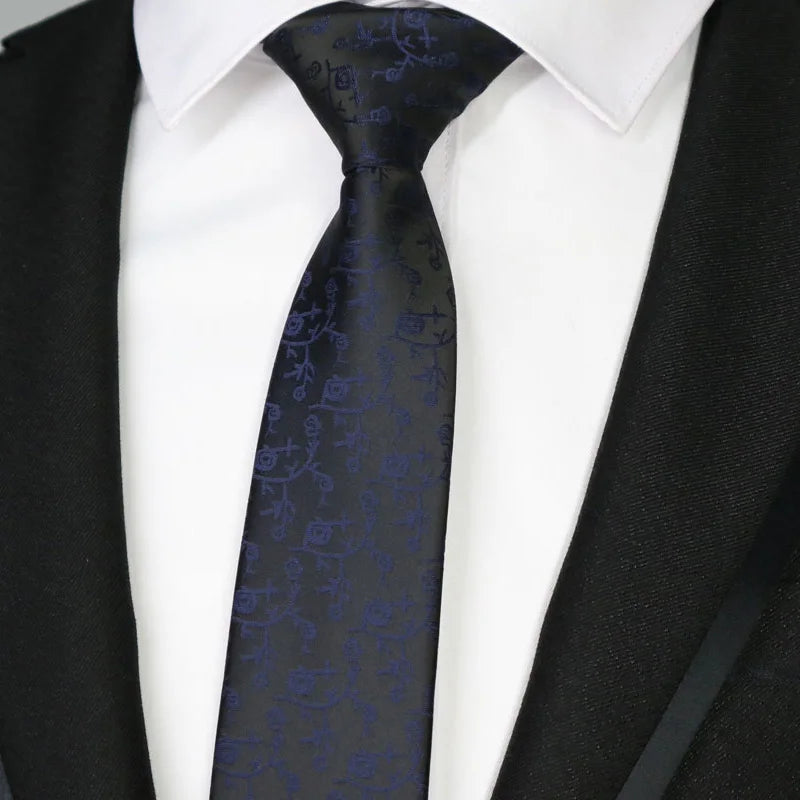 Black Colors Skinny 6CM Men's Necktie