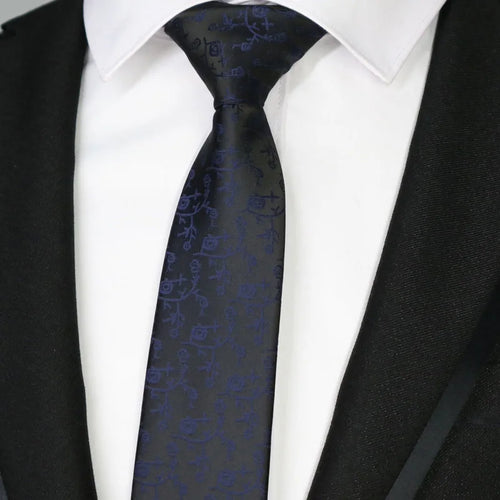 Black Colors Skinny 6CM Men's Necktie
