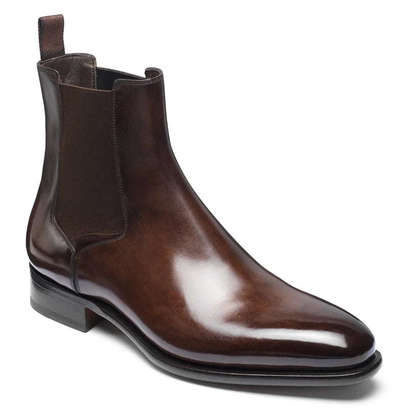 Men's Brown-Black Chelsea Boots