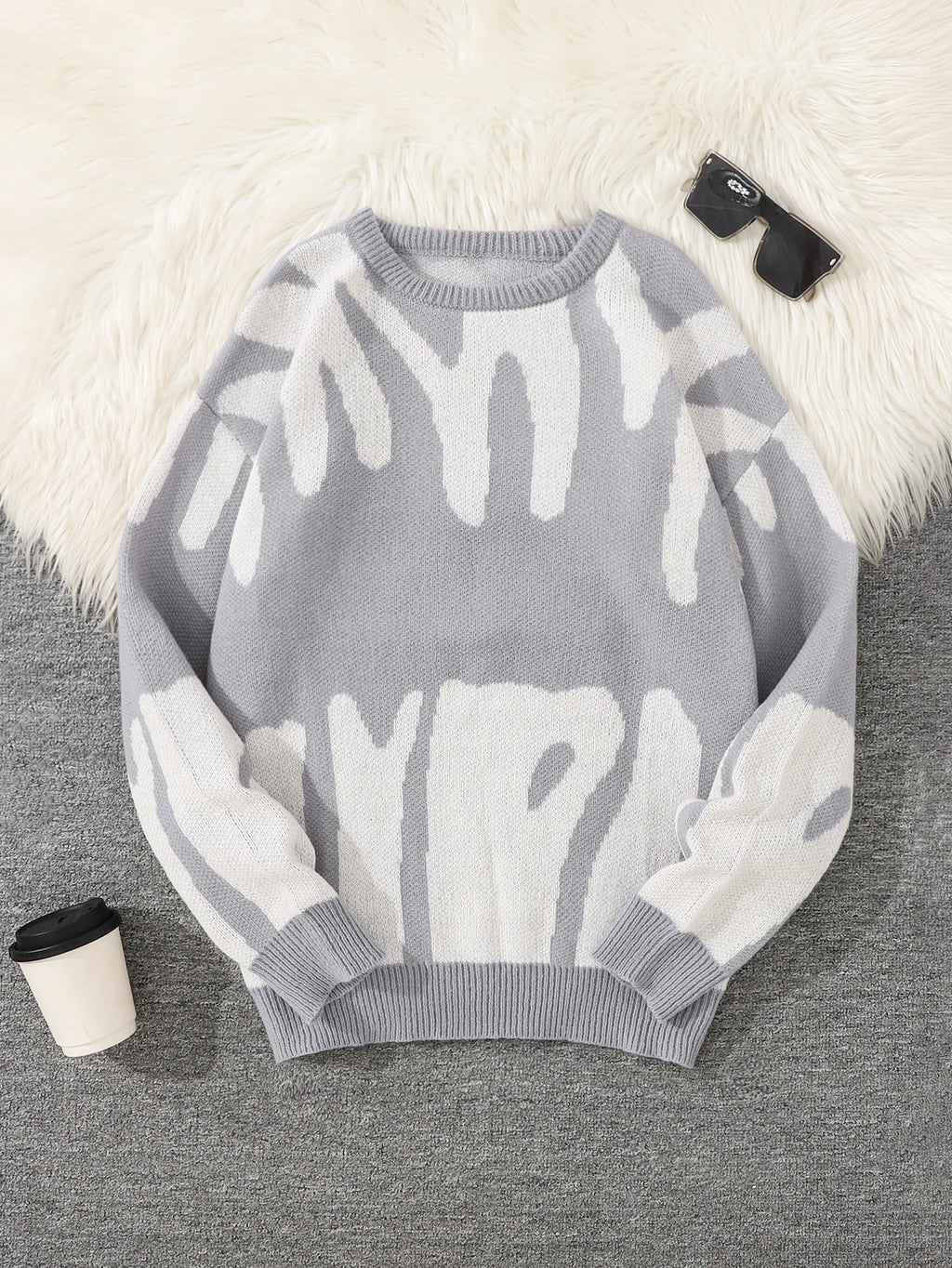 Men’s Jacquard Knit Pullover Sweater