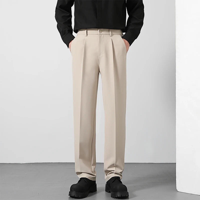 Men’s Straight-Leg Business Casual Trousers