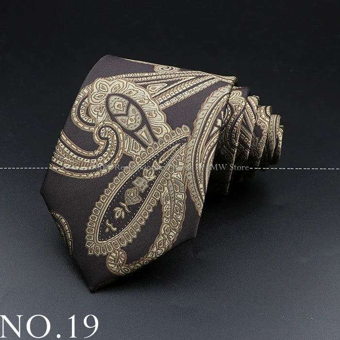 Men’s Brown Tie Collection – Solid, Striped, Paisley & Floral Designs