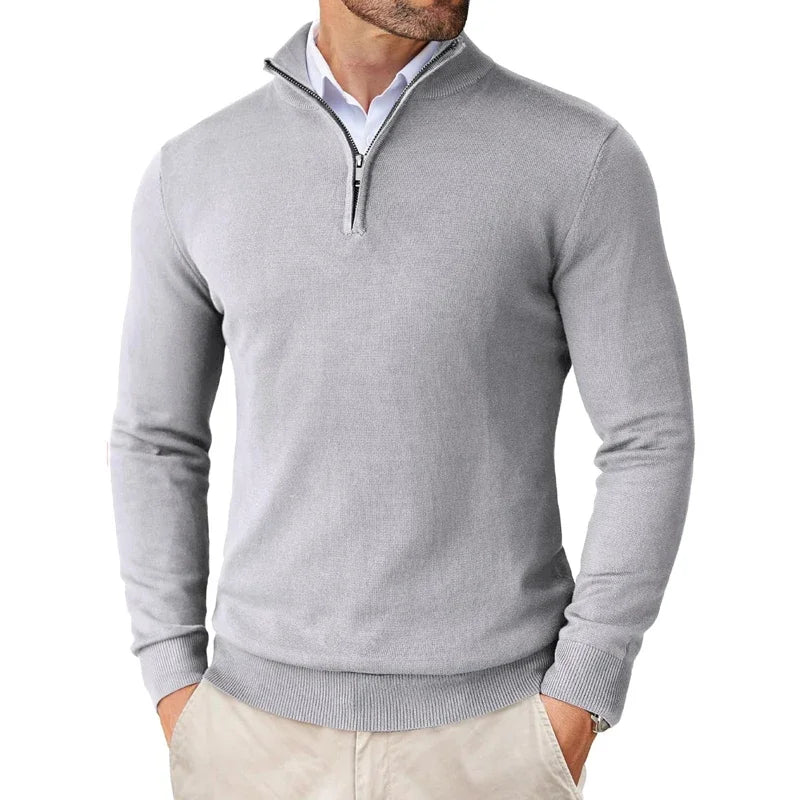 Men’s Slim-Fit Quarter-Zip Knit Sweater