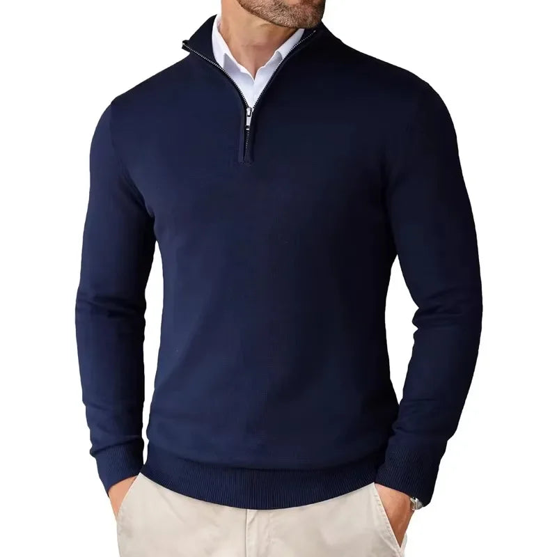 Men’s Slim-Fit Quarter-Zip Knit Sweater