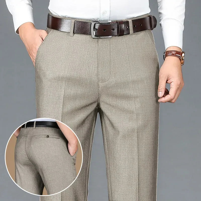 Men's Straight-Leg Business Pants
