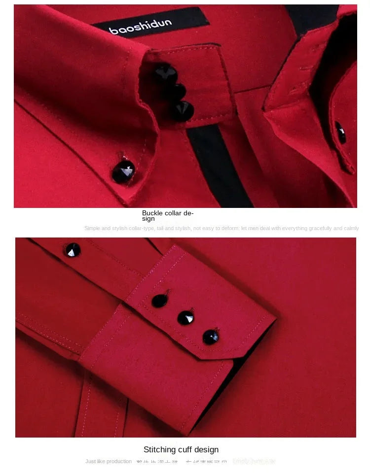 Men’s Slim-Fit Button-Down Dress Shirt