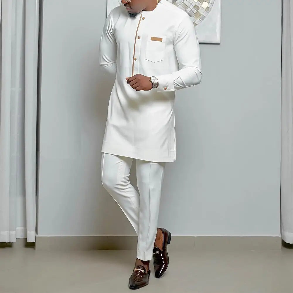 Traditional-Men's two-Piece Set-Modern Classic style