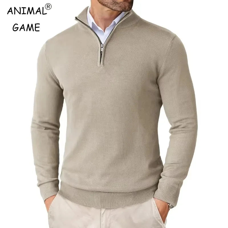 Men’s Slim-Fit Quarter-Zip Knit Sweater