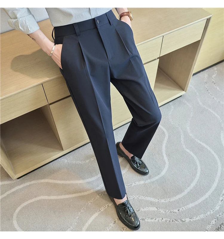 Men's Semi-Elastic Waist Suit pants