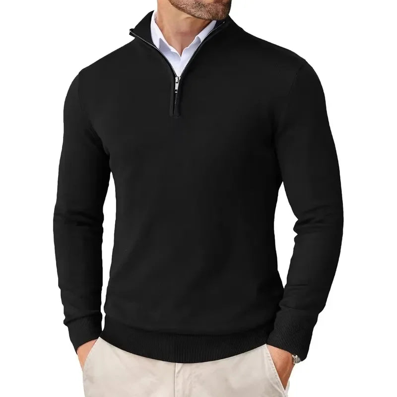 Men’s Slim-Fit Quarter-Zip Knit Sweater