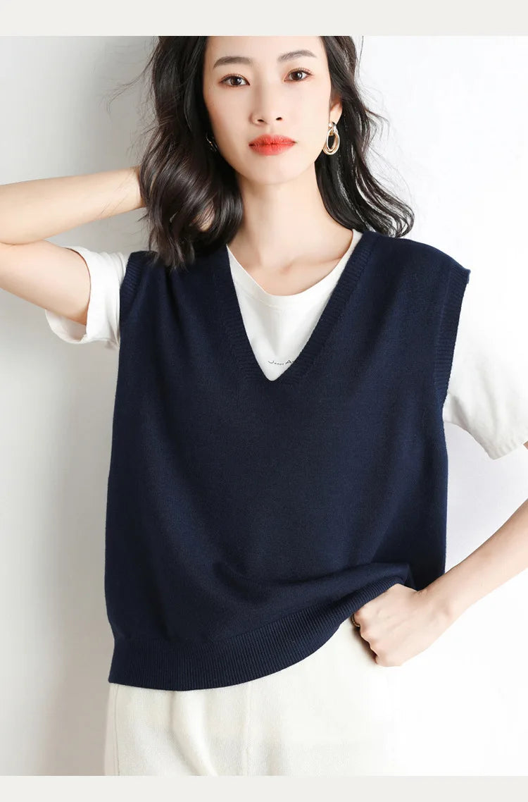 Lightweight Knitted sweater Vest for Women