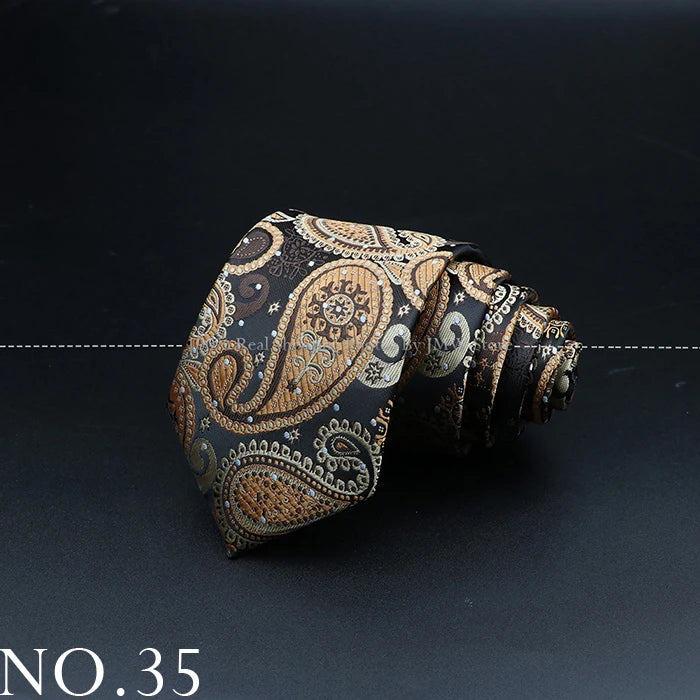 Men’s Brown Tie Collection – Solid, Striped, Paisley & Floral Designs