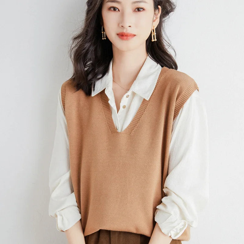 Lightweight Knitted sweater Vest for Women