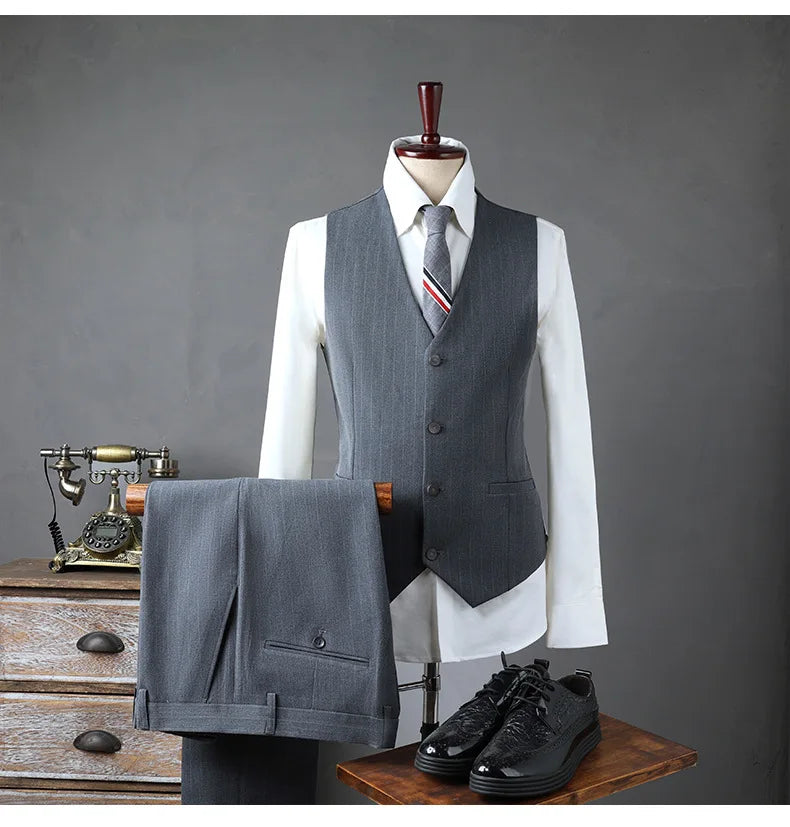 Men’s Slim-Fit V-Neck Suit Vest