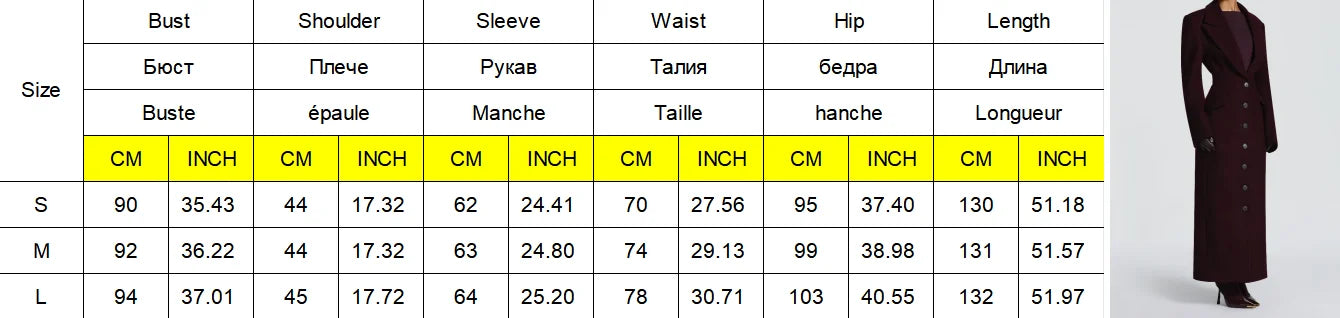 Women's Slim-Fit Long coat with Belt-Winter Outerwear