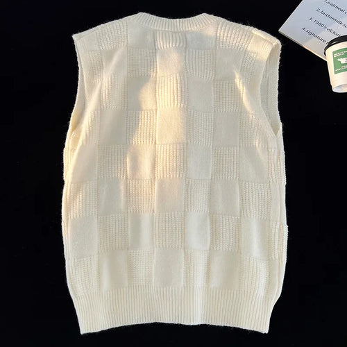 Loose V-neck Outerwear Bottom Clothing Basic Casual Vest Sleeveless