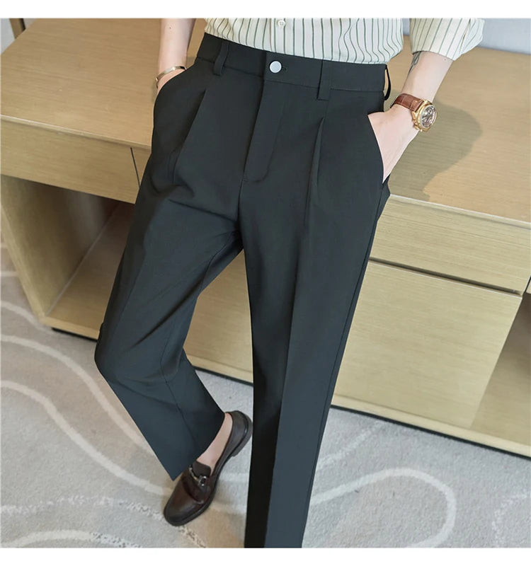 Men's Semi-Elastic Waist Suit pants
