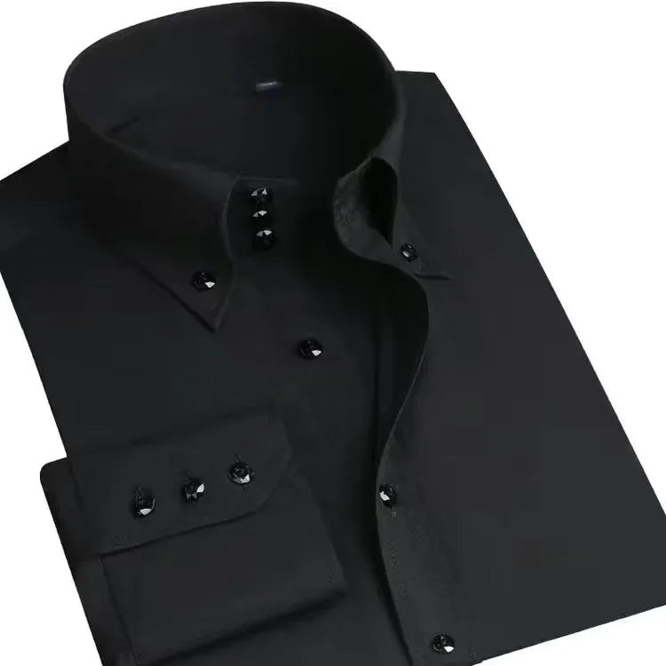 Men’s Slim-Fit Button-Down Dress Shirt