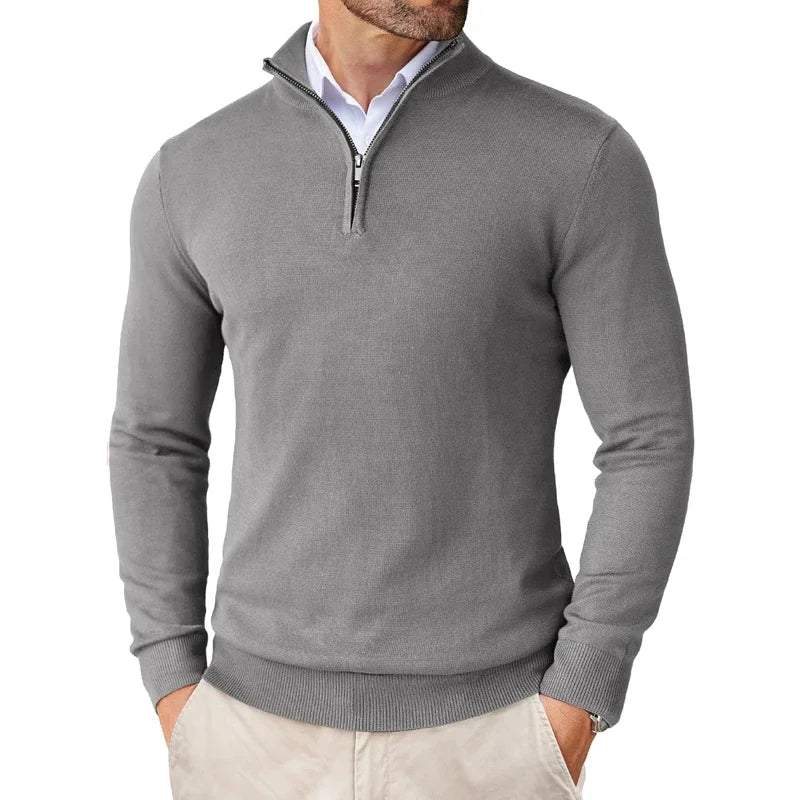 Men’s Slim-Fit Quarter-Zip Knit Sweater