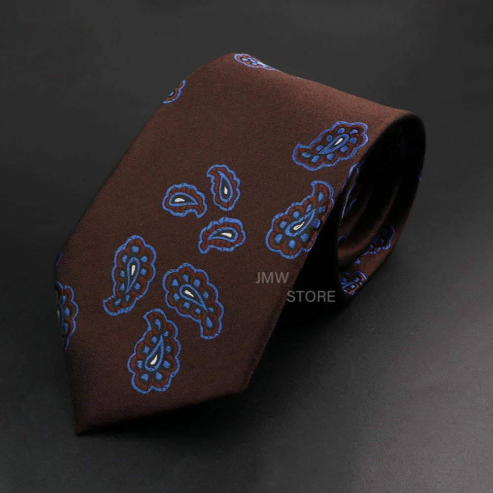 Men’s Brown Tie Collection – Solid, Striped, Paisley & Floral Designs