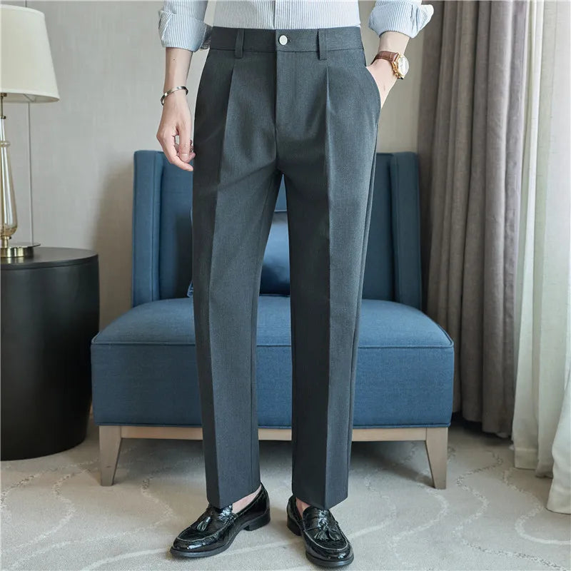 Men's Semi-Elastic Waist Suit pants