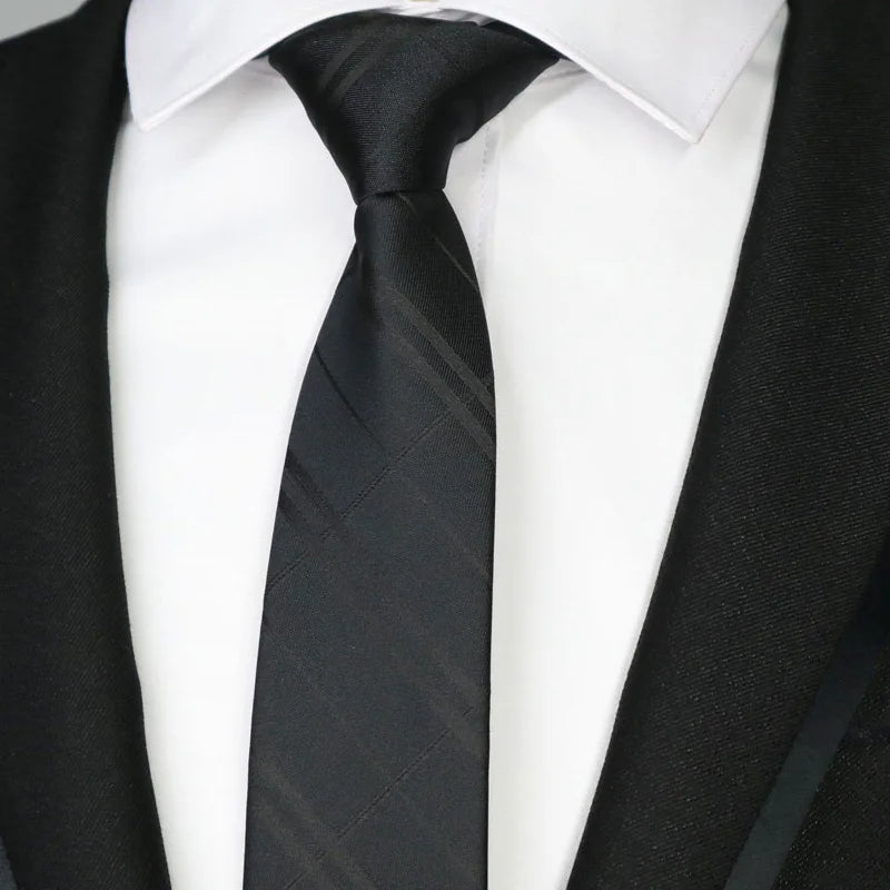 Black Colors Skinny 6CM Men's Necktie