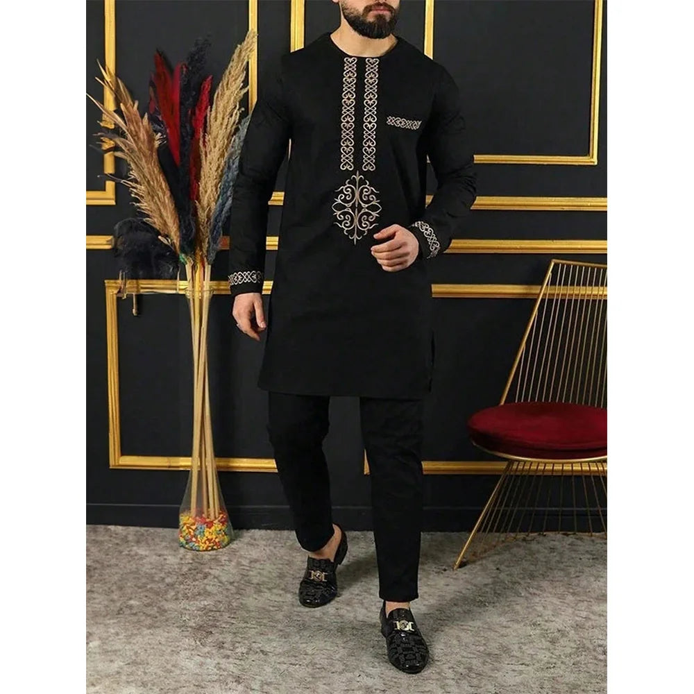 Traditional-Men's two-Piece Set-Modern Classic style