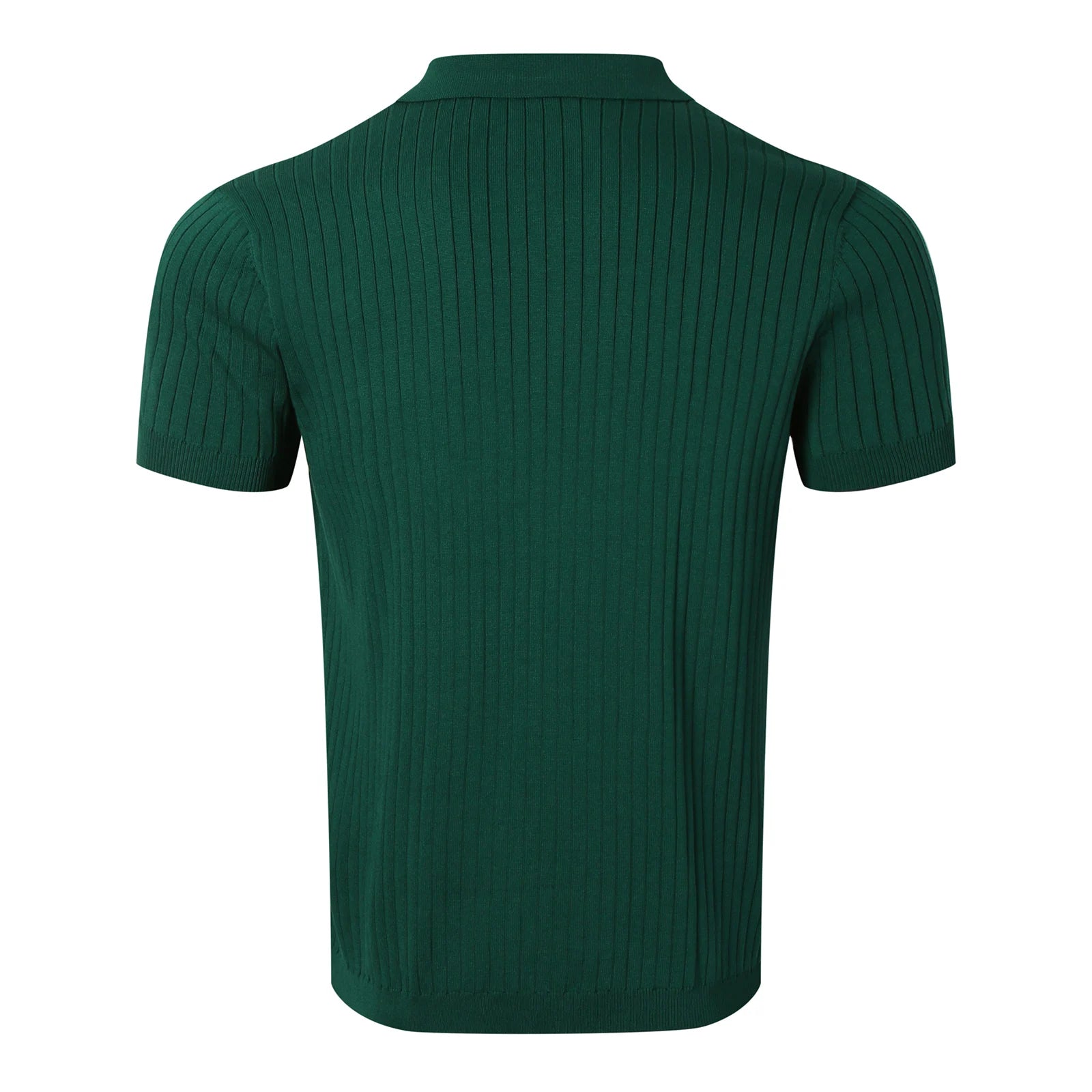 Men’s Knit Striped Polo Shirt – Short Sleeve