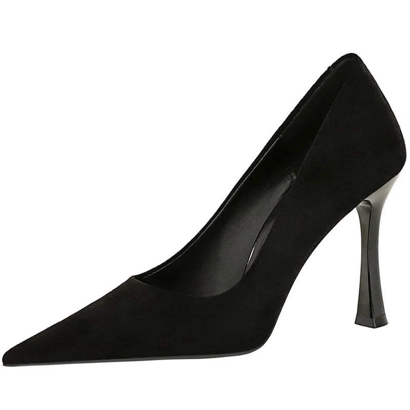 Women's Black Pointed stiletto Heel