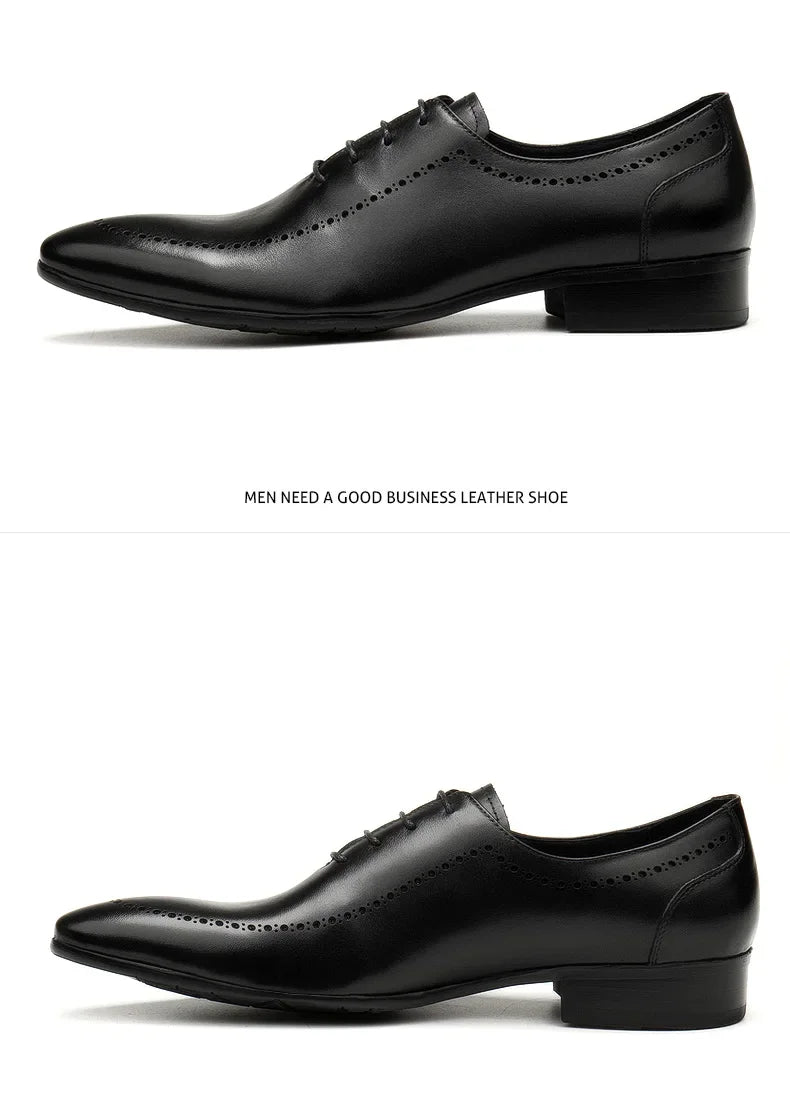 Italian-Style Leather Oxford Shoes for Men