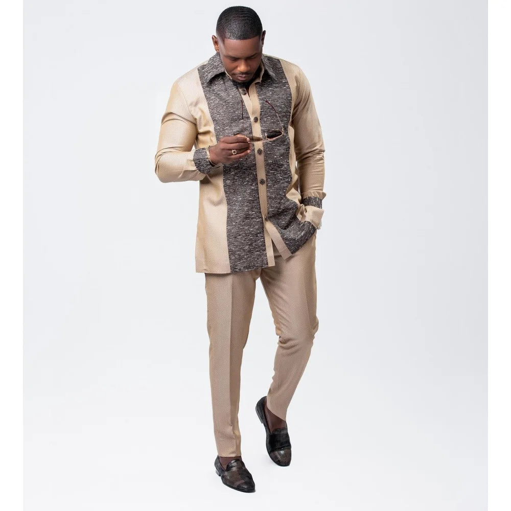 Traditional-Men's two-Piece Set-Modern Classic style