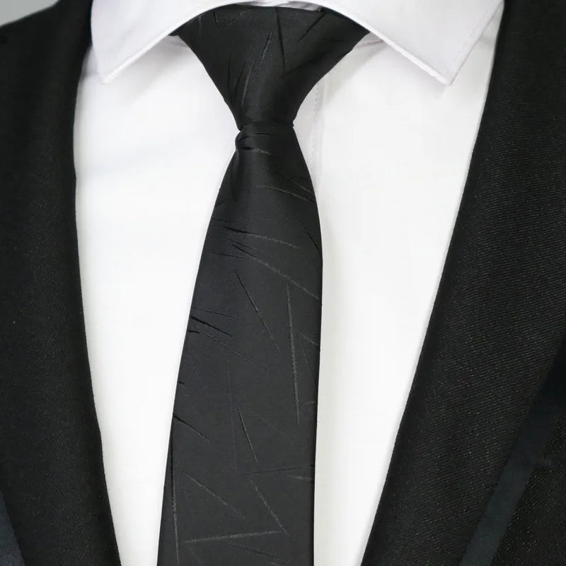 Black Colors Skinny 6CM Men's Necktie
