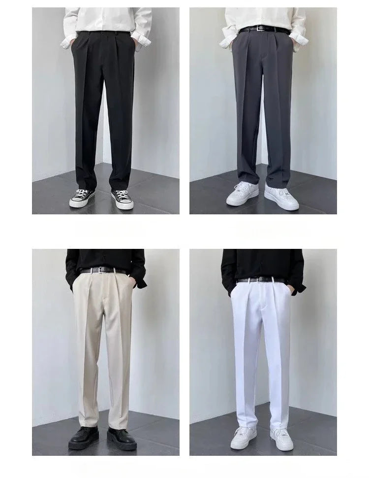 Men's Straight-Leg casual Trousers-Modern Fit