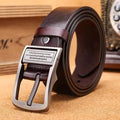 Genuine Leather Men’s Belt with Metal Buckle