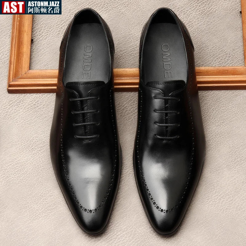Italian-Style Leather Oxford Shoes for Men