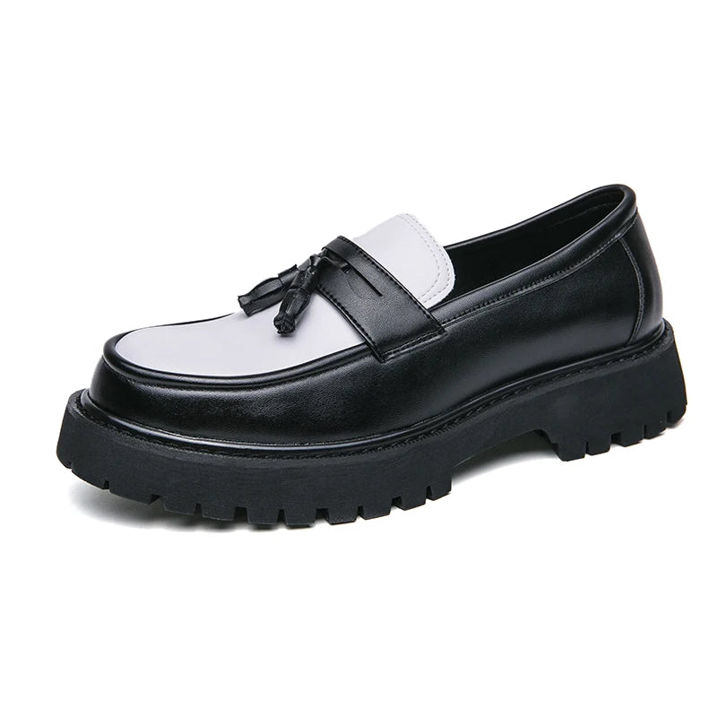 Men's Black Platform Loafers