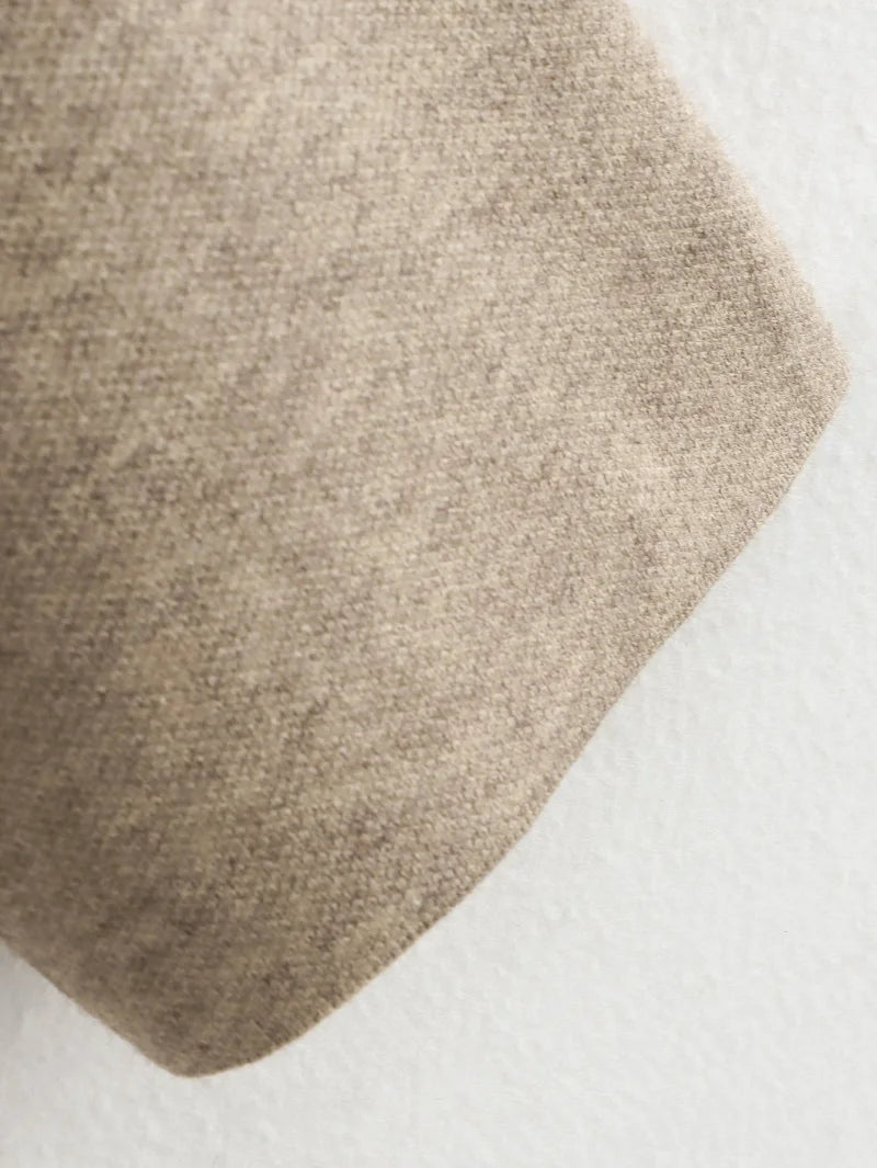 Plush Padded Winter Coat with Asymmetric Scarf-Women