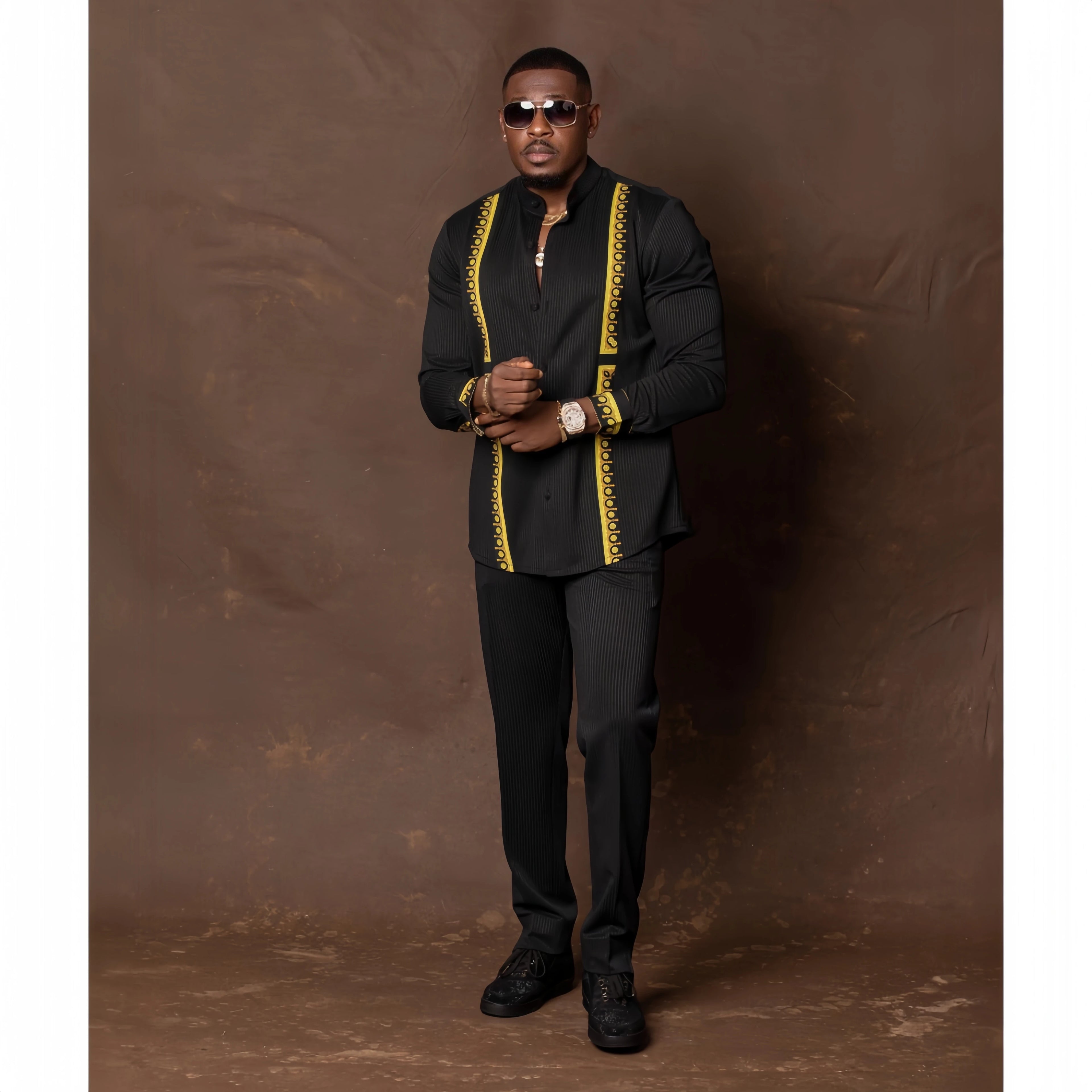 Traditional-Men's two-Piece Set-Modern Classic style