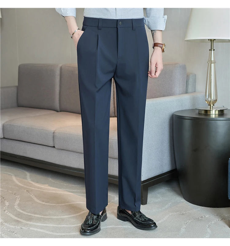 Men's Semi-Elastic Waist Suit pants