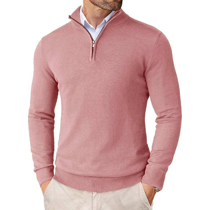Men’s Slim-Fit Quarter-Zip Knit Sweater