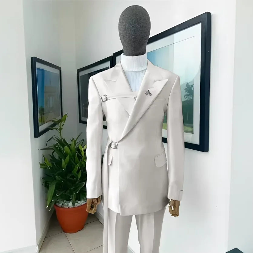 men's White 2-Piece Formal Suit