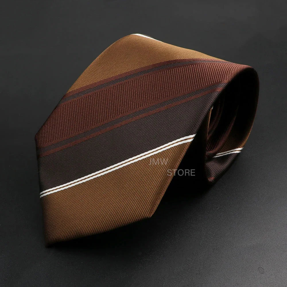Men’s Brown Tie Collection – Solid, Striped, Paisley & Floral Designs