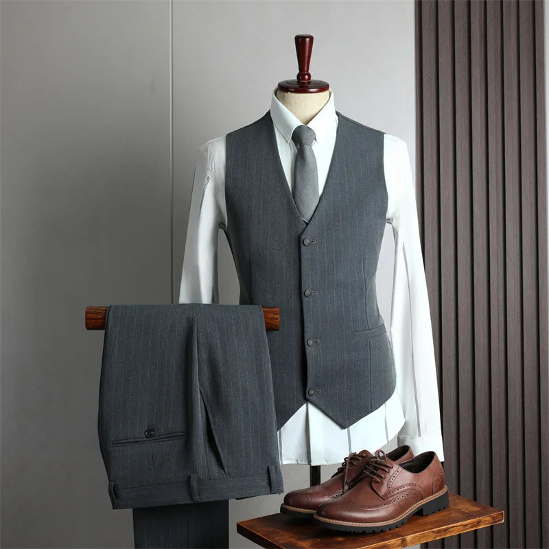 Men’s Slim-Fit V-Neck Suit Vest