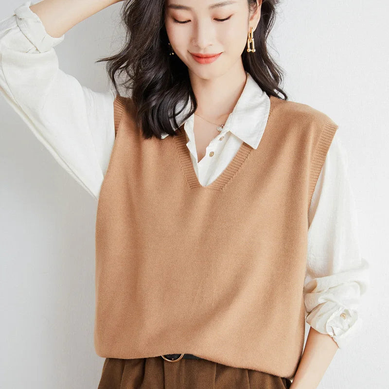 Lightweight Knitted sweater Vest for Women